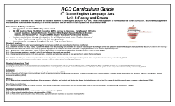 RCD Curriculum Guide - Rosedale Curriculum
