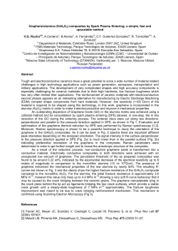 Graphene/alumina (G/Al2O3) composites by Spark Plasma Sintering