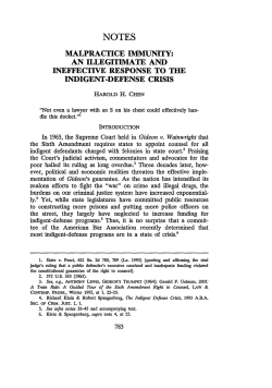 Malpractice Immunity: An Illegitimate and Ineffective Response to