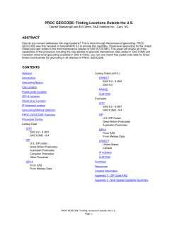 PROC GEOCODE: Finding Locations Outside the US