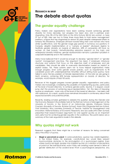 The debate about quotas