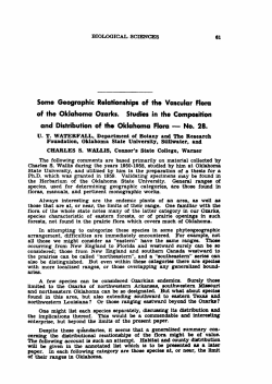 Some Geographic Relationships of the Vascular Flora of the