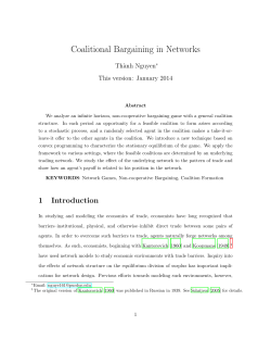 Coalitional Bargaining in Networks