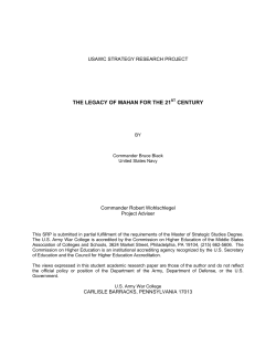 THE LEGACY OF MAHAN FOR THE 21ST CENTURY