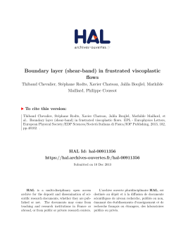 Boundary layer (shear-band) in frustrated viscoplastic flows