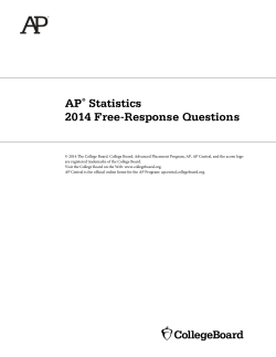 AP Statistics 2014 Free-Response Questions