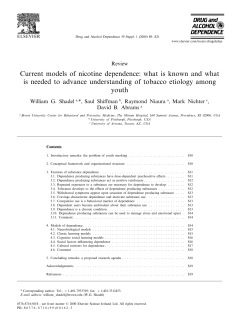 Current models of nicotine dependence