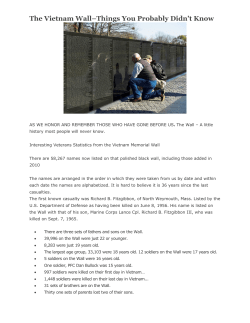 The Vietnam Wall–Things You Probably Didn`t Know