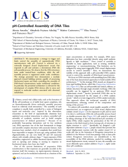 pH-controlled assembly of DNA tiles