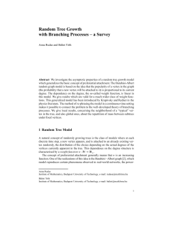 Random Tree Growth with Branching Processes &ndash; a Survey