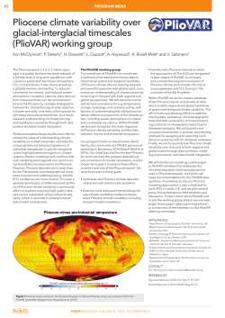 Pliocene climate variability over glacial