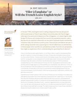 “Filer à l`anglaise” or Will the French Leave English Style?