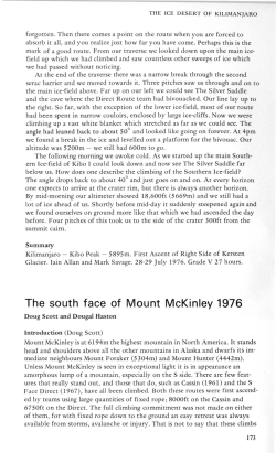 The south face of Mount McKinley 1976