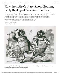 on Know Nothing Party - Humanities for Wisdom