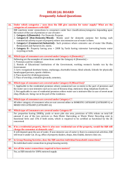 DJB - FAQ - Revenue Management System, Delhi Jal Board