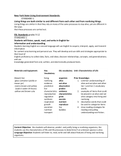 Schenectady High School Lesson Plan and Materials