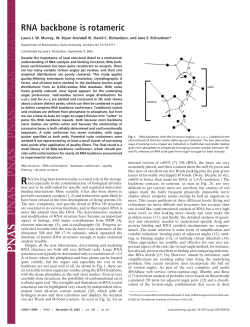 RNA backbone is rotameric - Kinemage