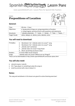Prepositions of Location