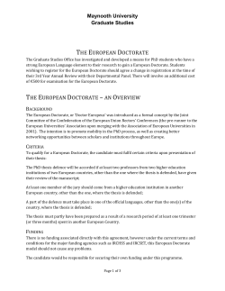 European Doctorate - Maynooth University