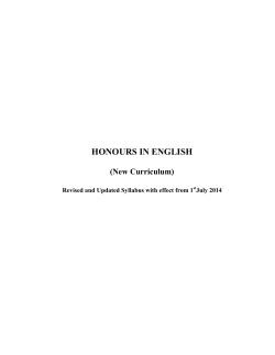 HONOURS IN ENGLISH