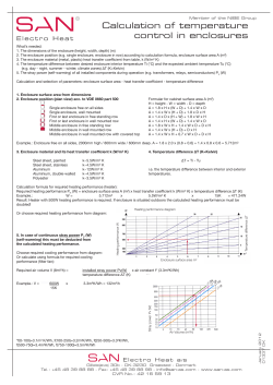 Calculation of temperature control in enclosures