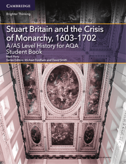 Stuart Britain and the Crisis of Monarchy, 1603&ndash;1702