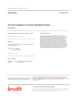 Two-Part Transition or Two-Part Subordinate Theme?