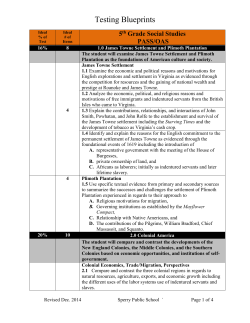 5th Grade Social Studies Assessment Blueprint