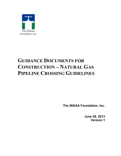guidance documents for construction – natural gas pipeline crossing