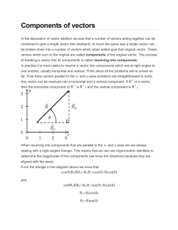 Components of vectors