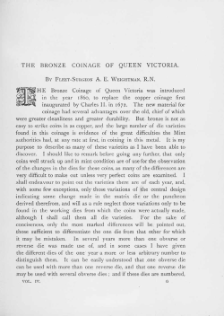 THE BRONZE COINAGE OF QUEEN VICTORIA. J H E Bronze