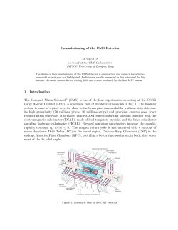 Commissioning of the CMS Detector 1 Introduction The Compact