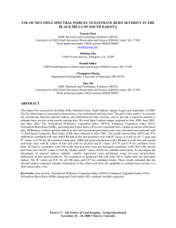 use of multiple spectral indices to estimate burn severity in
