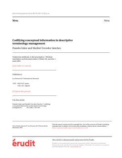 Codifying conceptual information in descriptive terminology