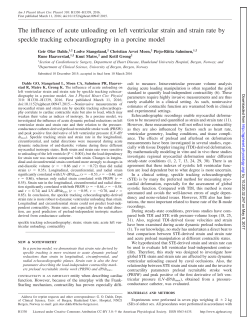 The influence of acute unloading on left ventricular strain and strain