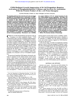 CD38-Mediated Growth Suppression of B-Cell