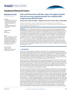 Solar wind interaction with Mars upper atmosphere: Results from the