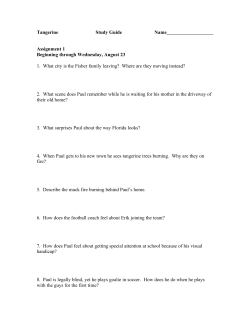 Tangerine Study Guide - Military Magnet Academy