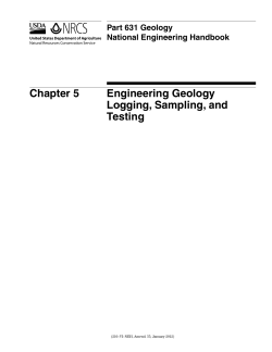 Chapter 5 Engineering Geology Logging, Sampling, and