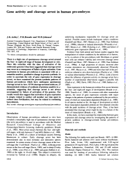 Gene activity and cleavage arrest in human pre-embryos