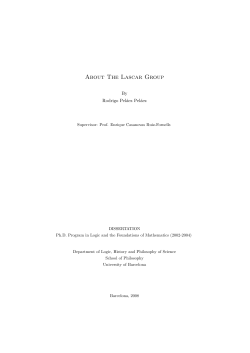 About The Lascar Group - Universitat de Barcelona