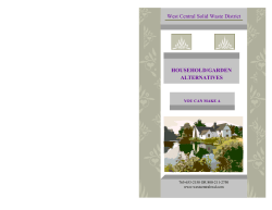 HHW alternatives - West Central Solid Waste District