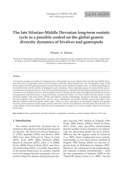 The late Silurian&ndash;Middle Devonian long