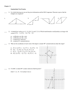 Chapter 13 Standardized Test Practice ____ 1. For