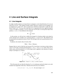 4 Line and Surface Integrals