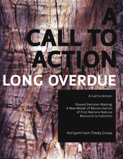 Shared Decision-Making - Hul`qumi`num Treaty Group
