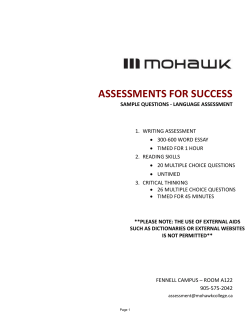 ASSESSMENTS FOR SUCCESS &ndash; LANGUAGE
