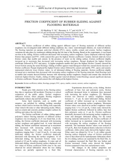 friction coefficient of rubber sliding against flooring