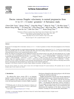 Ductus venosus Doppler velocimetry in normal pregnancies from 11
