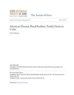 American Dreams, Rural Realities: Family Farms in Crisis